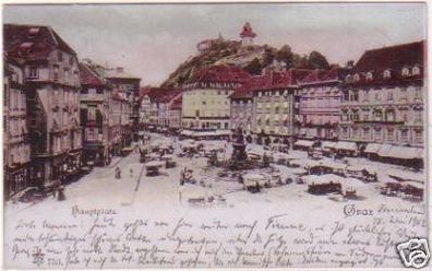 24620 Ak Graz in der Steiermark Hauptplatz 1902