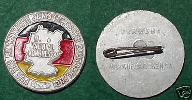 DDR Abzeichen II.National Kongress um 1950