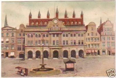 24756 Ak Rostock neuer Markt und Rathaus 1909