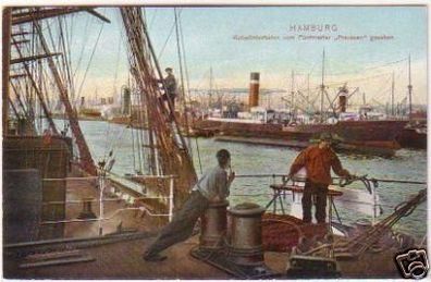 24649 Ak Hamburg Kuhwärderhafen um 1908