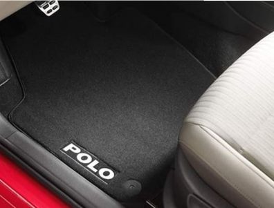 Volkswagen Original Polo Textilfußmatten "Premium" für Vorne 2er Satz
