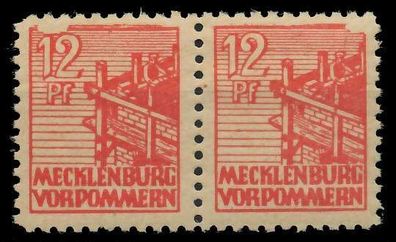 SBZ Mecklbrg VORP. Nr 36yb I + II postfrisch WAAGR PAAR X81002A