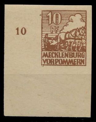 SBZ Mecklbrg VORP. Nr 35y postfrisch ECKE-ULI X81006A
