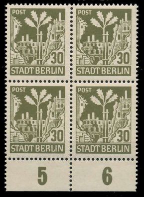 SBZ BERL. Brandenb. Nr 7Aawbz postfrisch Viererblock UR X81013A