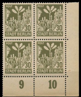 SBZ BERL. Brandenb. Nr 7Aawaz postfrisch Viererblock EC X81014E