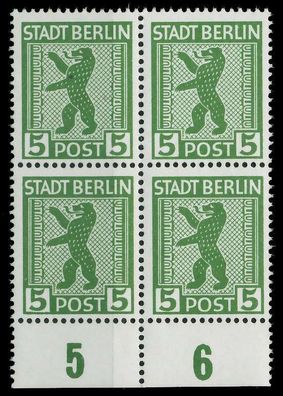 SBZ BERL. Brandenb. Nr 1AAux postfrisch Viererblock URA X810316