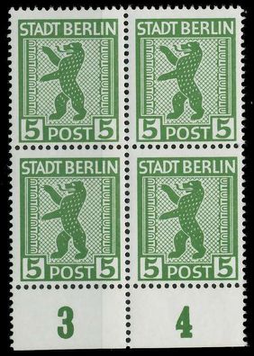 SBZ BERL. Brandenb. Nr 1AAux postfrisch Viererblock URA X81031A