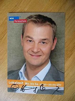 WDR Fernsehmoderator Henning Quanz - hands. Autogramm!