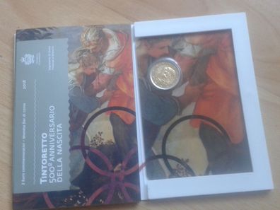 2 euro 2018 San Marino 500. Geburtstag Tintoretto - im Folder Blister