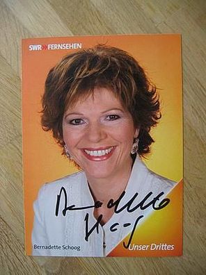 SWR Fernsehmoderatorin Bernadette Schoog - handsigniertes Autogramm!!!