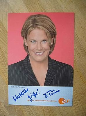 ZDF Fernsehmoderatorin Isabelle Tümena - handsigniertes Autogramm!!!