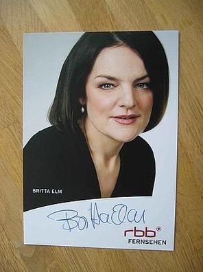 RBB Fernsehmoderatorin Britta Elm - handsigniertes Autogramm!!!