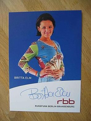 RBB Fernsehmoderatorin Britta Elm - hands. Autogramm!