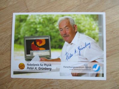 Nobelpreisträger Peter A. Grünberg - handsigniertes Autogramm!!!