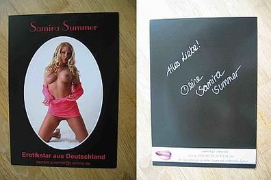 Eva Roob aka sexy Erotik Star Samira Summer - handsigniertes Autogramm!!!