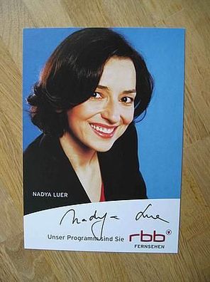 RBB Fernsehmoderatorin Nadya Luer - hands. Autogramm!