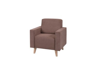 Sessel Wohnzimmersessel KALMAR in Webstoff Braun