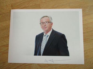 Präsident der EU Jean-Claude Juncker - handsigniertes Autogramm!!!