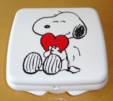 Tupperware® * * Quadratische Sandwich-Box / Brotdose * * Motiv Snoopy mit Herz