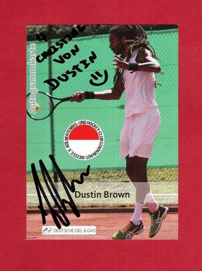 Dustin Brown (deutscher Tennisspieler.) - persönlich signiert