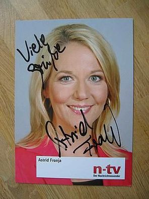 n-tv Fernsehmoderatorin Astrid Fronja - handsigniertes Autogramm!!!