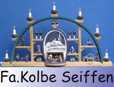 Schwibbogen Schneeberg St. Wolfgang Kirche Fa. Kolbe Erzgebirge Lichterbogen