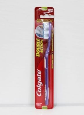 Colgate Double Action Zahnbürste mit Wellenprofil Härtegrad * medium* Farbe lila