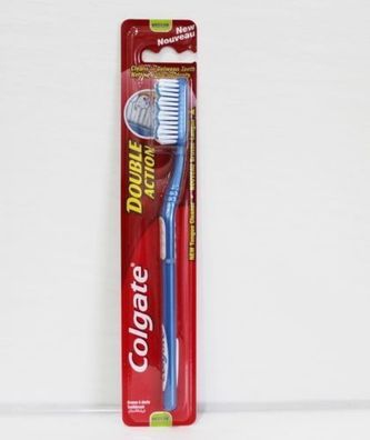 Colgate Double Action Zahnbürste mit Wellenprofil Härtegrad * medium* Farbe blau