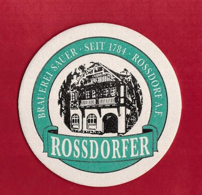 Brauerei Sauer - Rossdorf - ein ungebrauchter Bierdeckel