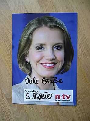n-tv Fernsehmoderatorin Sabrina Bauer - handsigniertes Autogramm!!!
