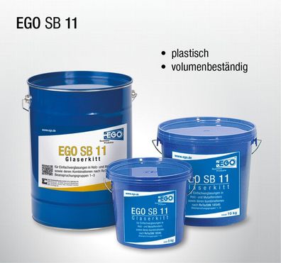 EGO SB 11 Profi-Glaserkitt 5 kg Kunststoff-Eimer