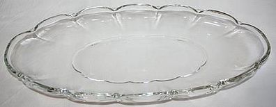 Original Walther Glas schwere ovale Glas Platte