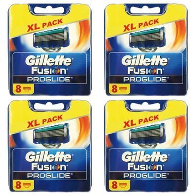 4 x Gillette Fusion ProGlide 8er Klingen Rasierklingen Gilette Ersatzklingen