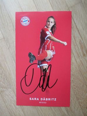 FC Bayern München Saison 17/18 Sara Däbritz - handsigniertes Autogramm!!!