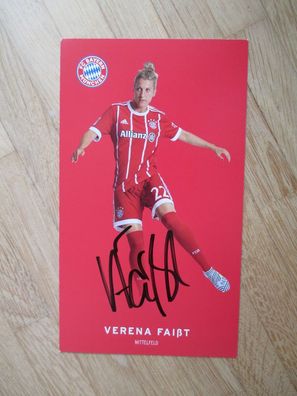 FC Bayern München Saison 17/18 Verena Faißt - handsigniertes Autogramm!!!
