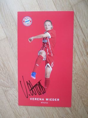 FC Bayern München Saison 17/18 Verena Wieder - handsigniertes Autogramm!!!