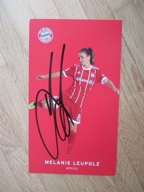 FC Bayern München Saison 17/18 Melanie Leupolz - handsigniertes Autogramm!!!
