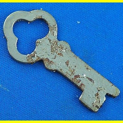 alter antiker flacher Schließfachschlüssel / Automatenschlüssel ca. 46 mm