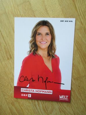 ORF Weltjournal Fernsehmoderatorin Christa Hofmann - handsigniertes Autogramm!!!