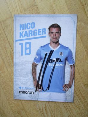 TSV 1860 München Saison 17/18 Nico Karger - handsigniertes Autogramm!!!