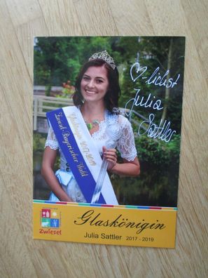 Zwiesel Glaskönigin 2017-2019 Julia Sattler - handsigniertes Autogramm!!!