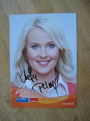 MDR Fernsehmoderatorin Anja Petzold - handsigniertes Autogramm!!!