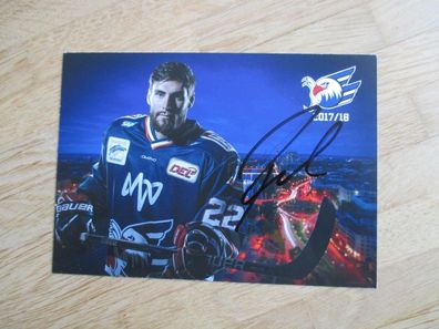 Eishockey Bundesliga Adler Mannheim Saison 17/18 Matthias Plachta - hands. Autogramm!