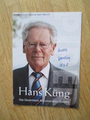 Theologe Kirchenkritiker Priester Professor Dr. Hans Küng handsigniertes Autogramm!!!