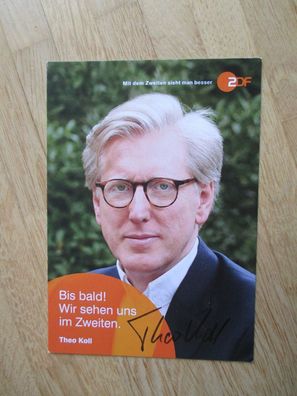 ZDF Fernsehmoderator Theo Koll - handsigniertes Autogramm!!!