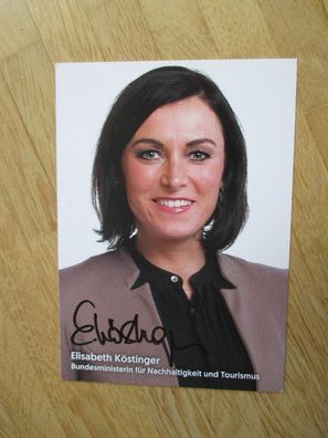 Österreich ÖVP Bundesministerin Elisabeth Köstinger - handsigniertes Autogramm!!!
