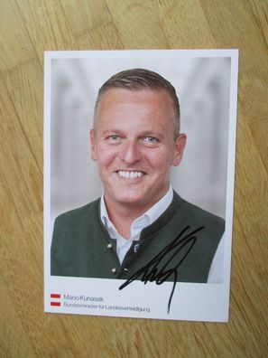 Österreich Bundesminister FPÖ Politiker Mario Kunasek - handsigniertes Autogramm!!!