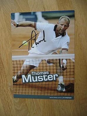 Österreich Tennislegende Thomas Muster - handsigniertes Autogramm!!!