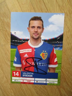 FC Basel Saison 17/18 Valentin Stocker - handsigniertes Autogramm!!!