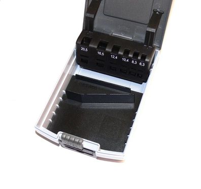 ABS-Leerbox für Senker 6,3 - 20,5mm , 6-teilig. ABS-Box , Sortimentbox